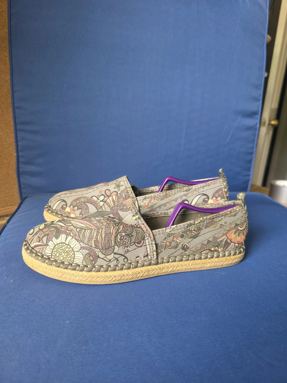 Sakroots Espadrille Slip-On Shoes Multicolor Textile Size 10 Boho Artsy